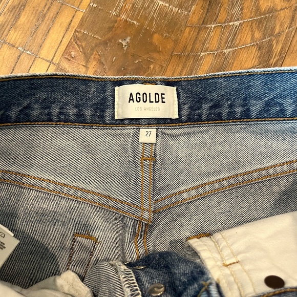 AGOLDE PARKER LONG SHORTS IN SKYWAVE New without tags - Picture 5 of 10